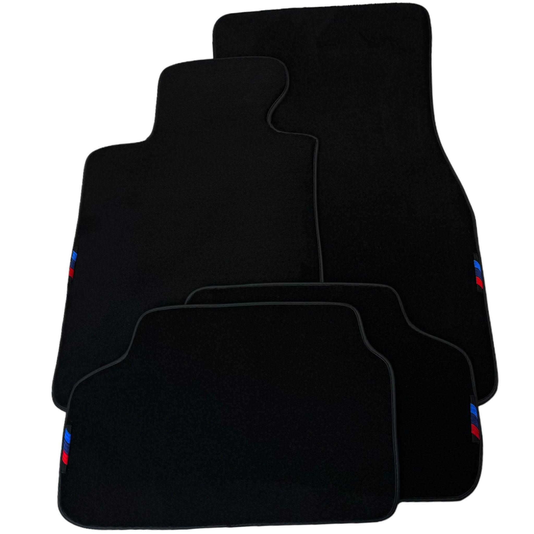 Black Floor Floor Mats For BMW 6 Series F12 | Fighter Jet Edition AutoWin Brand |Black Trim