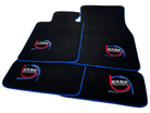 Black Floor Mats For BMW M6 F12 Convertible ER56 Design Limited Edition Blue Trim - AutoWin