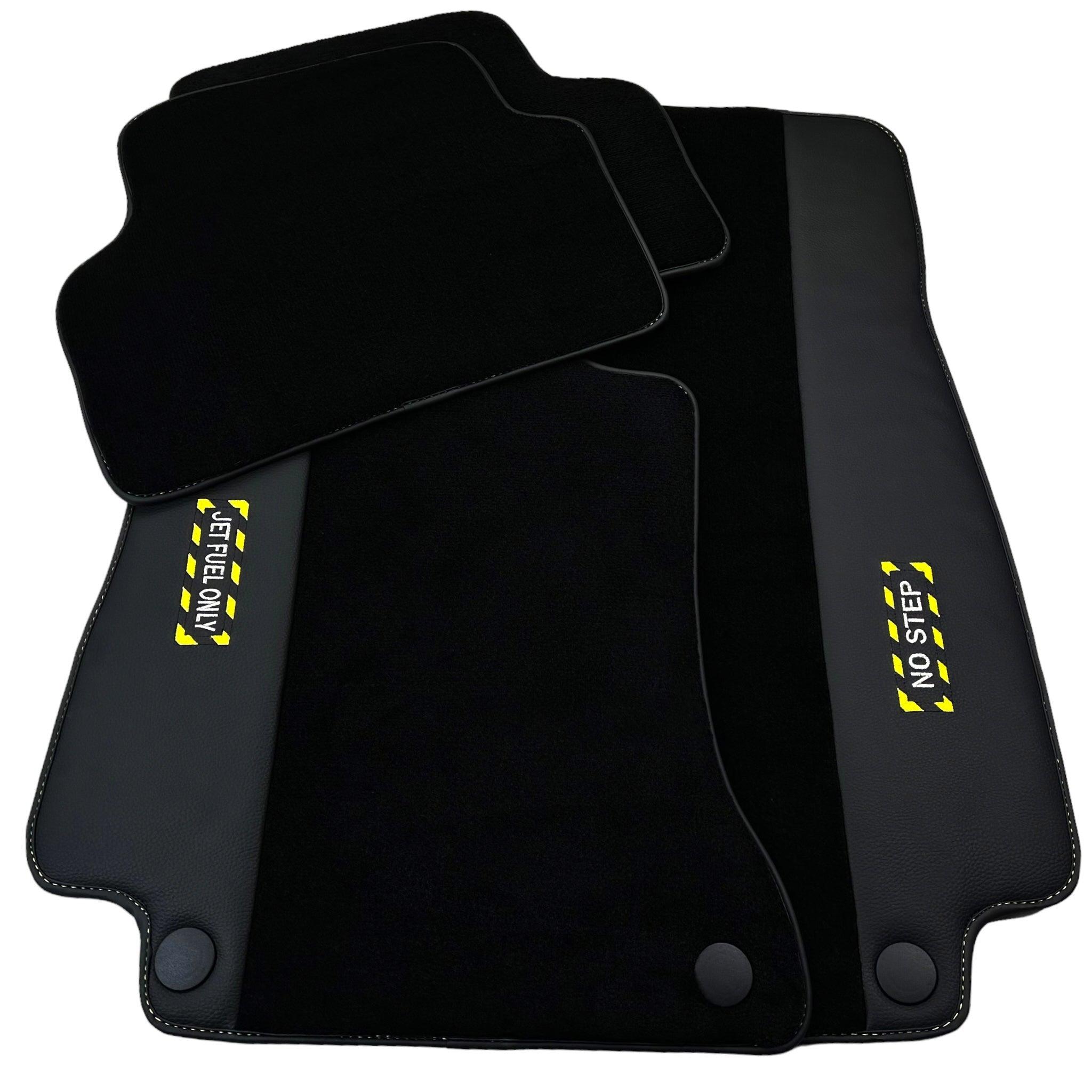 Black Floor Mats For Mercedes Benz GLE-Class C292 Coupe (2015-2020) | Fighter Jet Edition