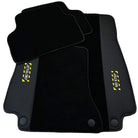 Black Floor Mats For Mercedes Benz S-Class C126 Coupe (1981-1991) | Fighter Jet Edition