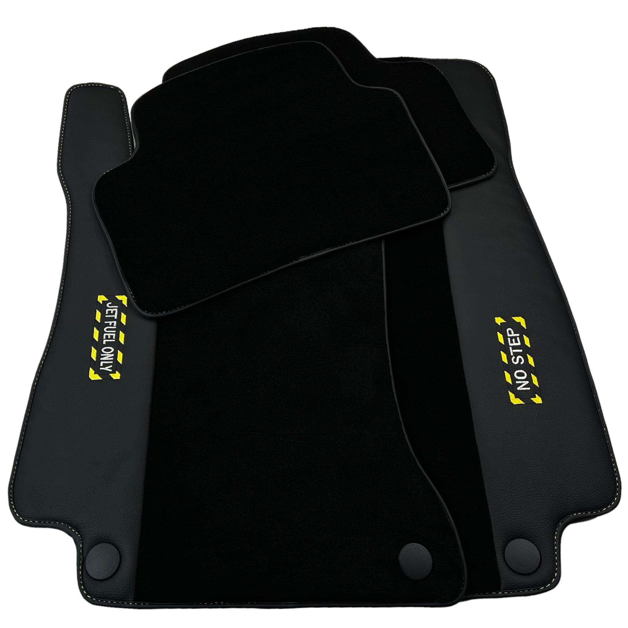Black Floor Mats For Mercedes Benz S-Class C217 Coupe (2014-2023) | Fighter Jet Edition