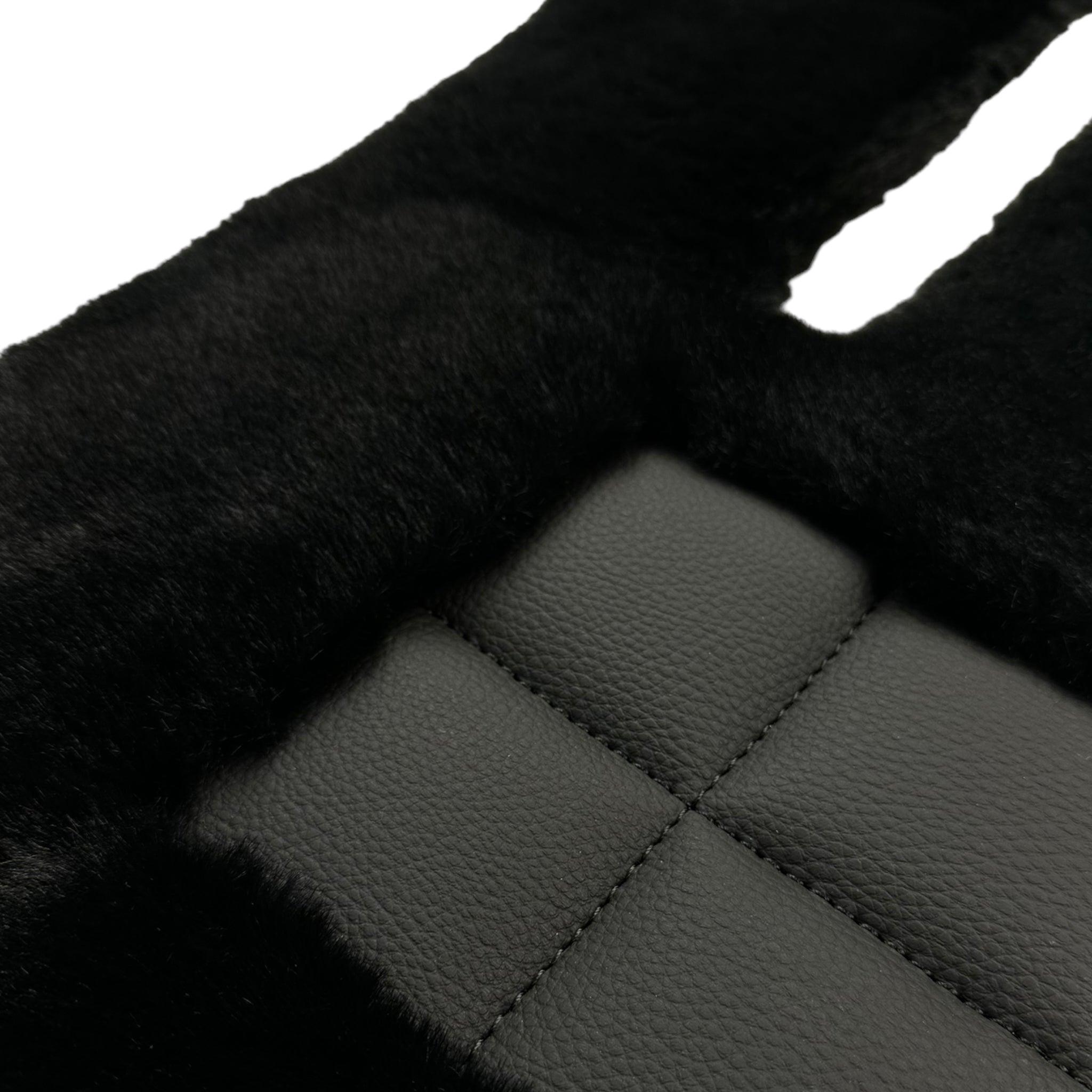 Black Sheepskin Floor Mats For Mercedes Benz E-Class S211 Estate (2003-2009) | ER56 Design