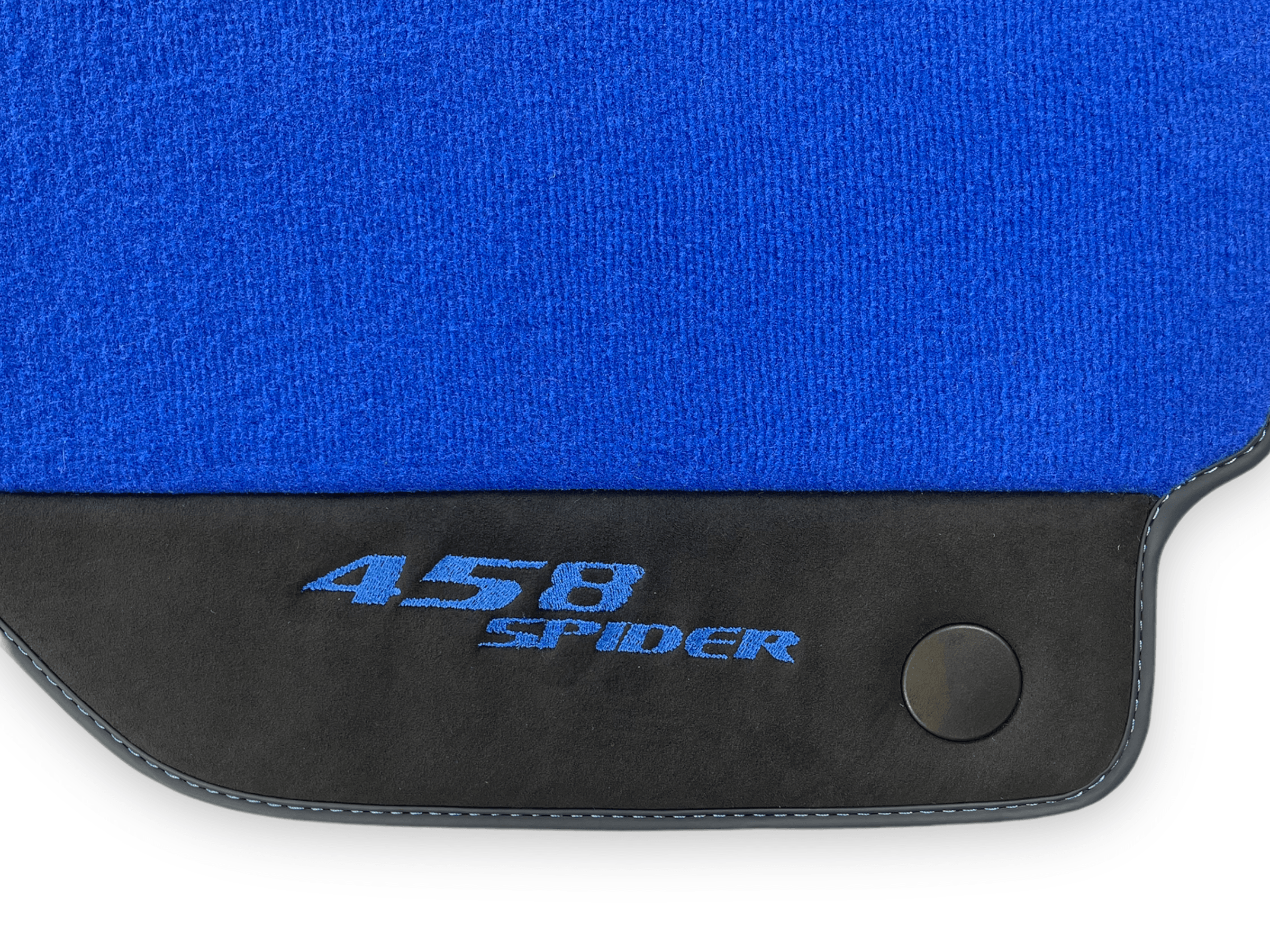 Blue Floor Mats For Ferrari 458 Spider 2012-2015 Carbon Fiber Leather - AutoWin