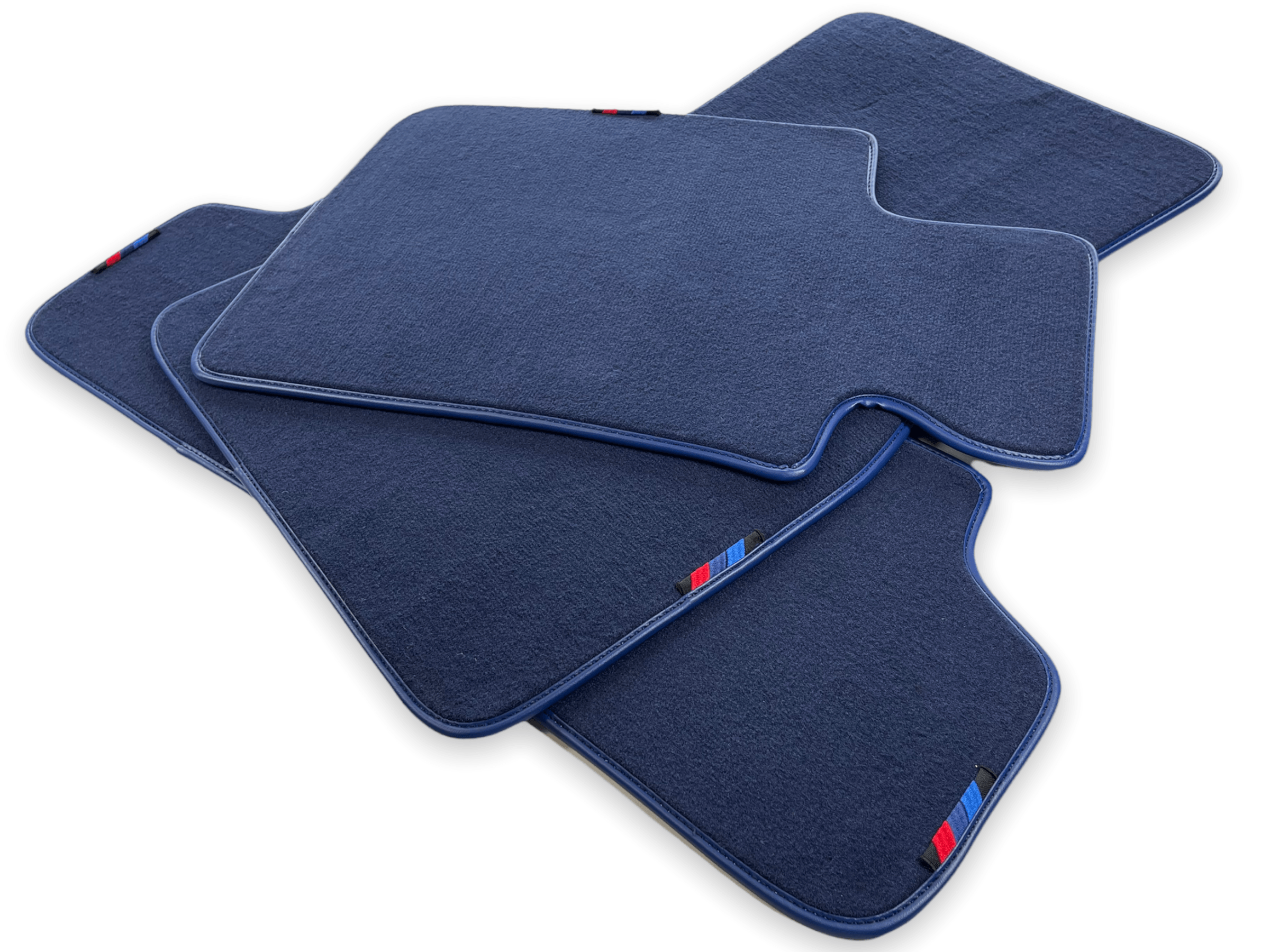 Dark Blue Floor Mats For BMW 1 Series E81 With M Package - AutoWin