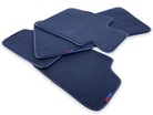 Dark Blue Floor Mats For BMW 7 Series F02 With M Package - AutoWin