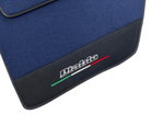 Dark Blue Floor Mats for Lamborghini Diablo 1990-2001 With Alcantara Leather - AutoWin