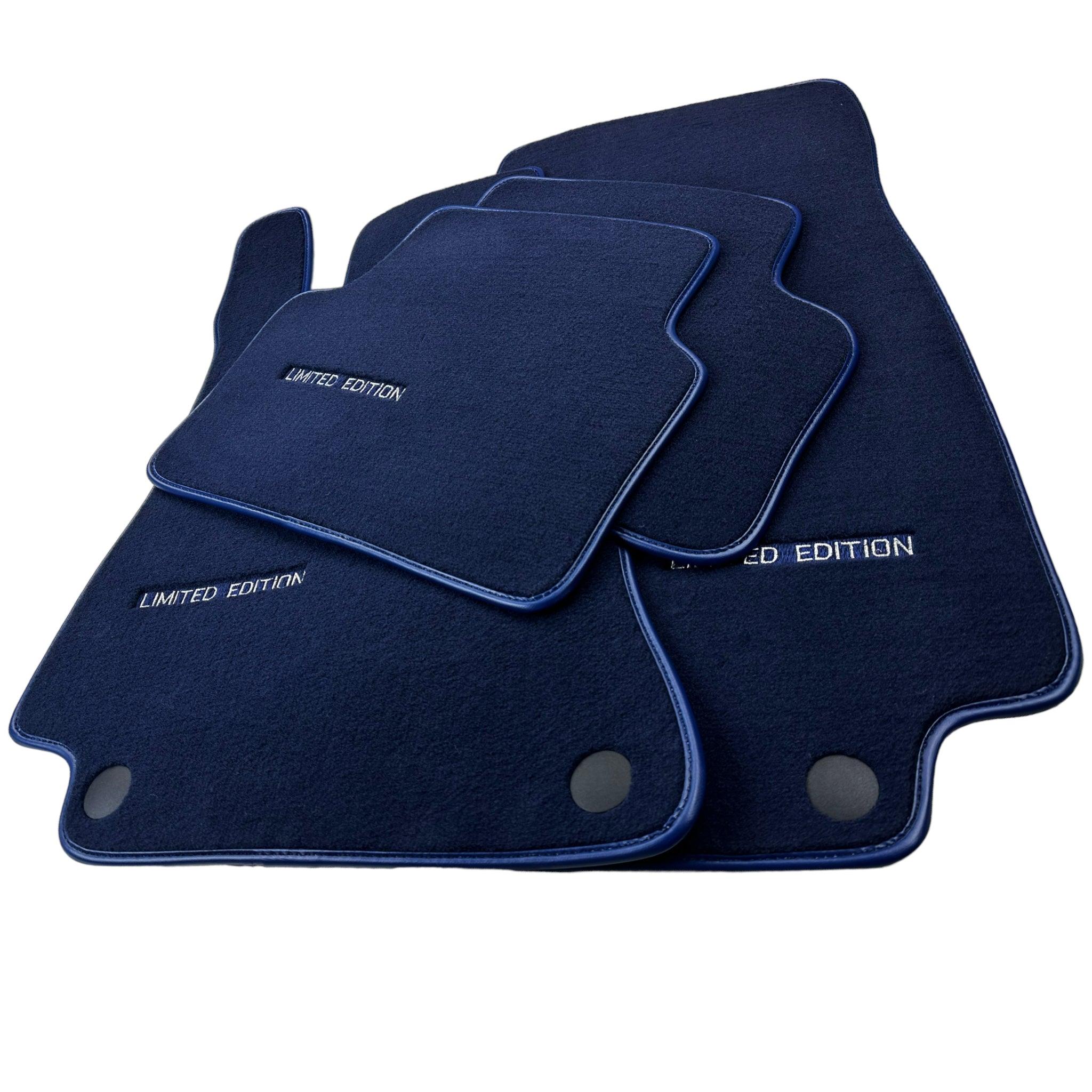 Dark Blue Floor Mats For Mercedes Benz S-Class C126 Coupe (1981-1991) | Limited Edition