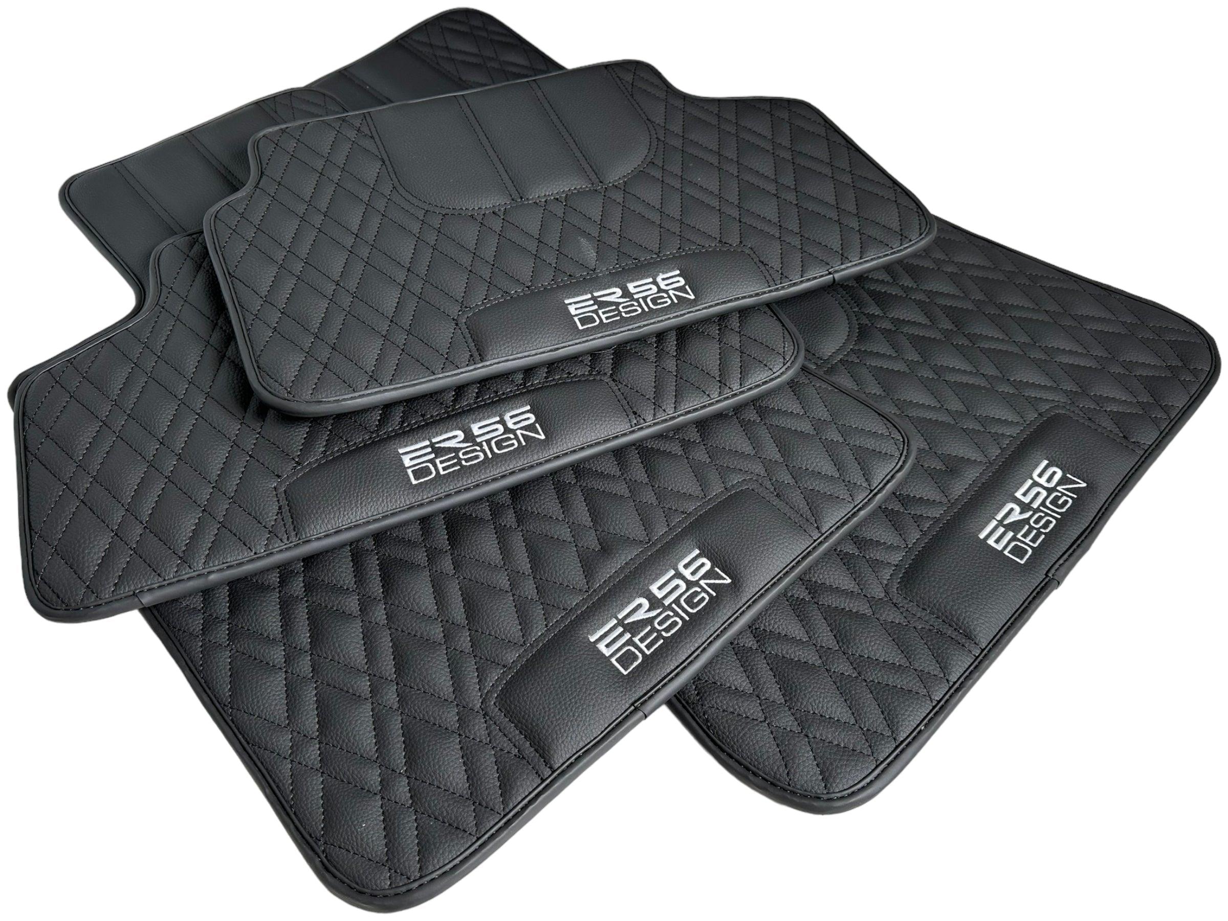 Floor Mats For BMW 3 Series E36 4-door Sedan Black Leather Er56 Design - AutoWin