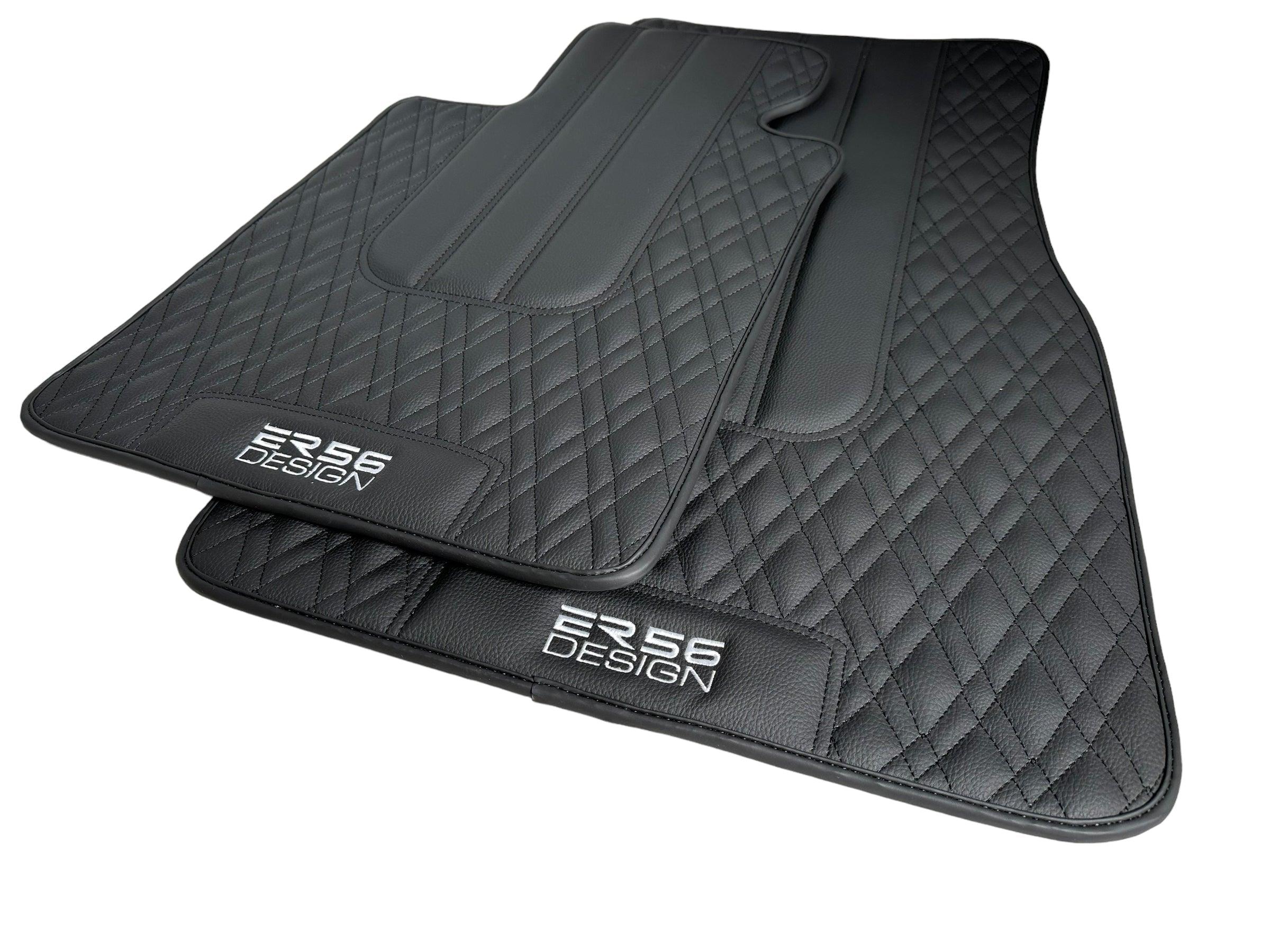 Floor Mats For BMW 3 Series E46 Coupe Black Leather Er56 Design - AutoWin