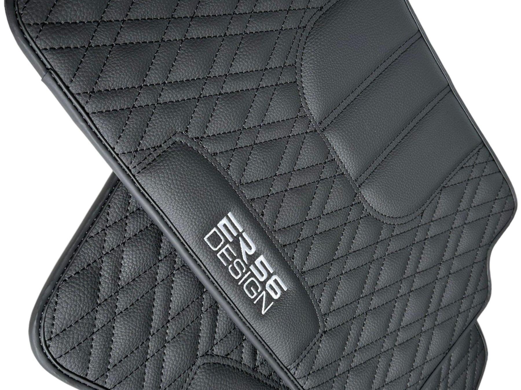Floor Mats For BMW 3 Series E46 Coupe Black Leather Er56 Design - AutoWin
