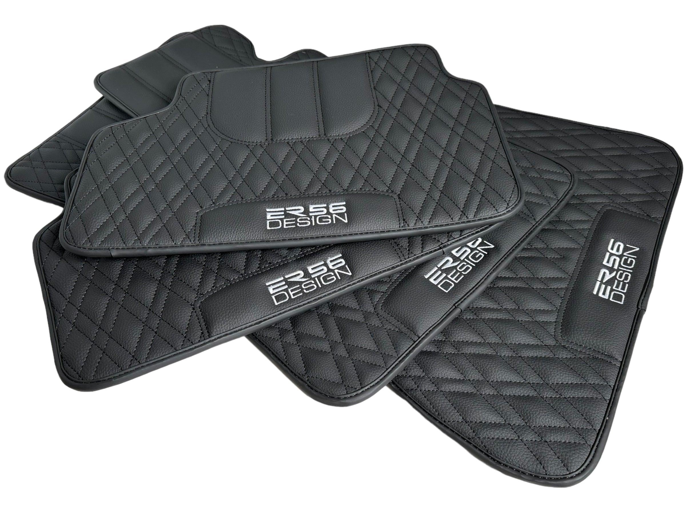 Floor Mats For BMW 4 Series F32 Black Leather Er56 Design - AutoWin