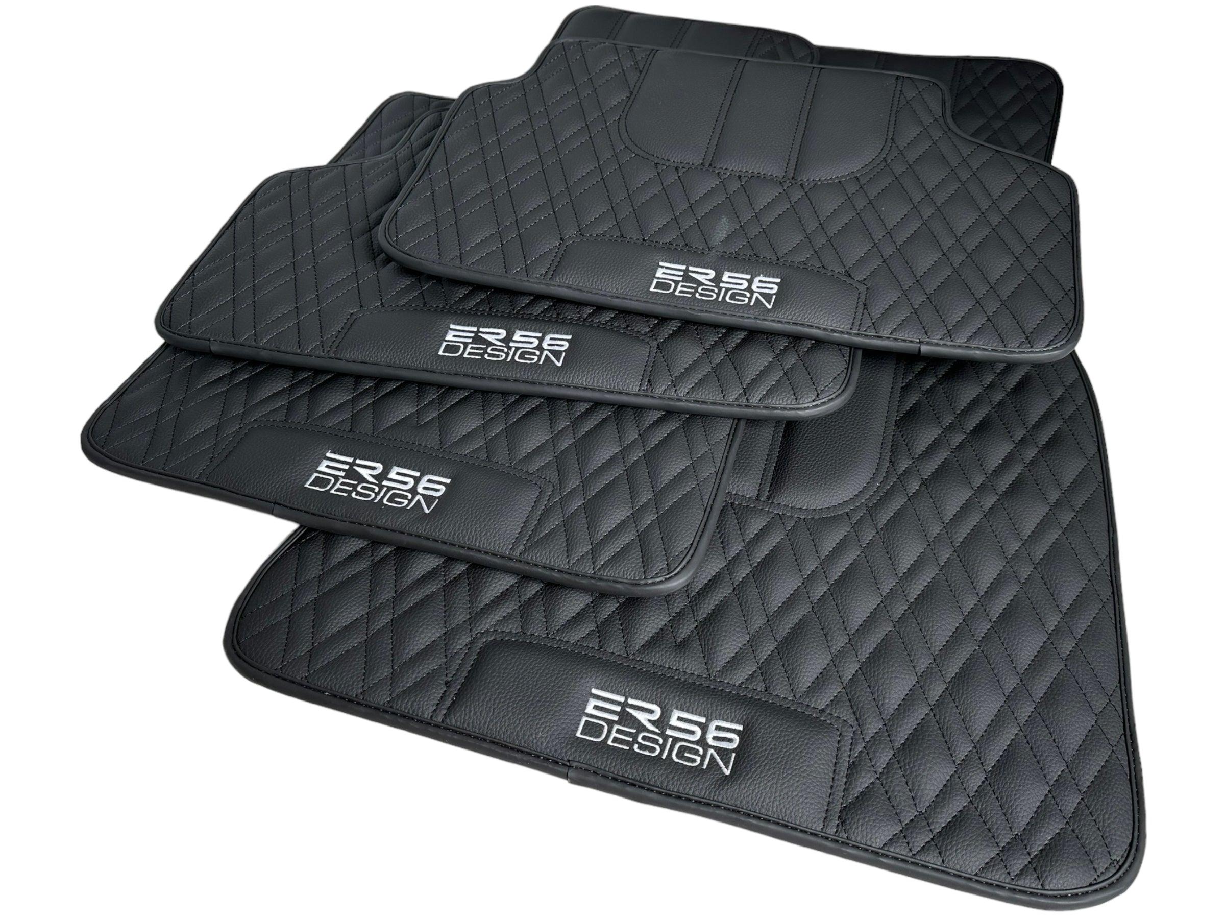 Floor Mats For BMW 5 Series E60 Black Leather Er56 Design - AutoWin