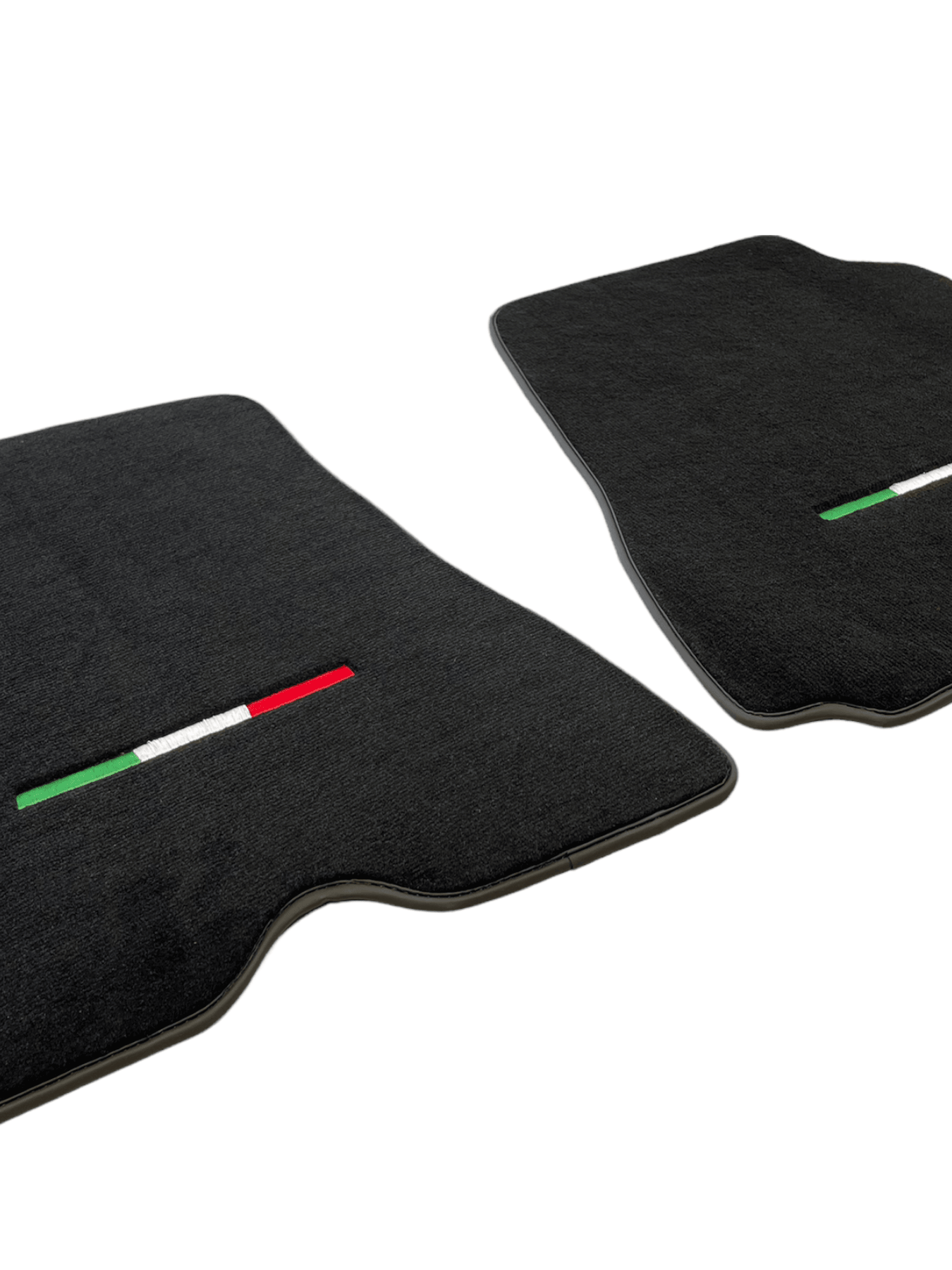 Floor Mats For Ferrari 812 Superfast Black Tailored Carpets With Italian Emblem - AutoWin