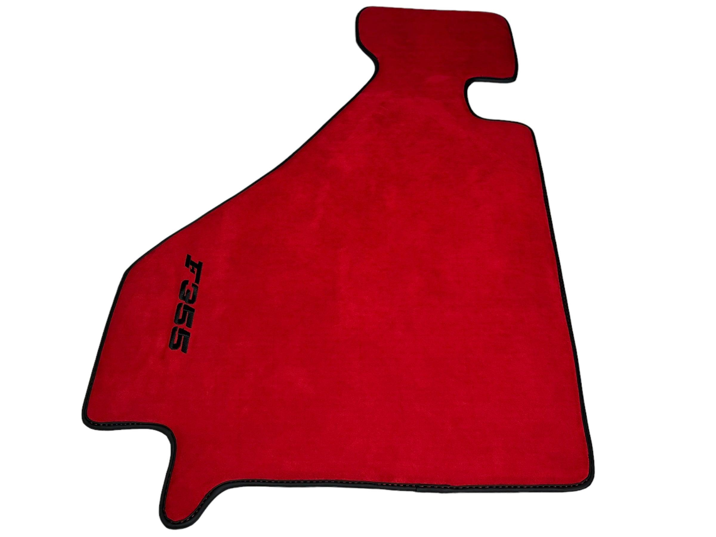 Red Alcantara Floor Mats For Ferrari F355 1994-1999 - AutoWin