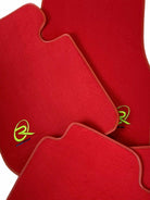 Red Floor Mats For BMW 1 Series F40 ROVBUT Brand Tailored Set Perfect Fit Green SNIP Collection - AutoWin